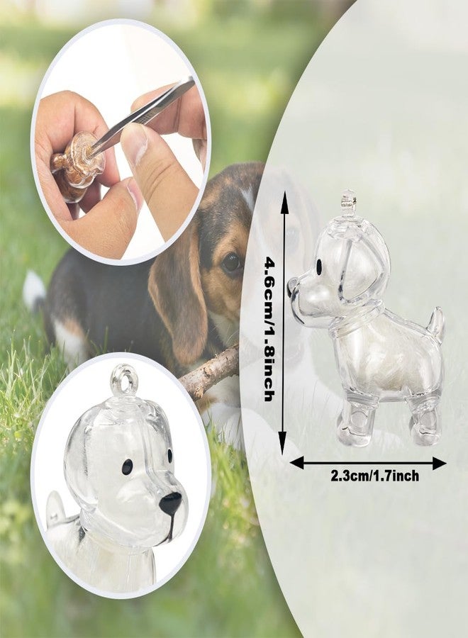 ايلان تذكار شعر الكلاب من إيلان، عبوة من قطعتين، تذكار تذكاري لشعر الحيوانات الأليفة، سلسلة مفاتيح تذكارية لشعر الحيوانات الأليفة (كلاب شفافة) - Image 2